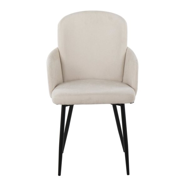 Dahlia Black and Cream Contemporary Dining Chairs Set of 2 5