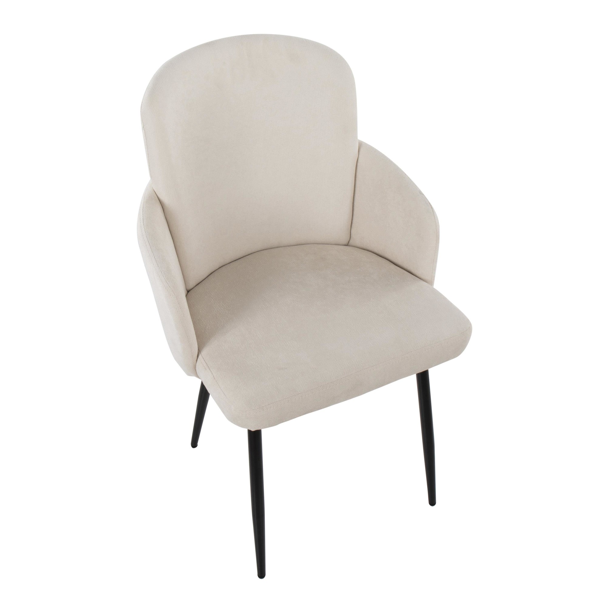 Dahlia Black and Cream Contemporary Dining Chairs (Set of 2) 7 Dahlia Black and Cream Contemporary Dining Chairs (Set of 2) - Image 7