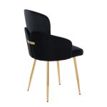 Dahlia Contemporary Black Velvet Dining Chairs Gold Legs (Set of 2) (Set of 2) 15 Dahlia Contemporary Black Velvet Dining Chairs Gold Legs (Set of 2) (Set of 2)