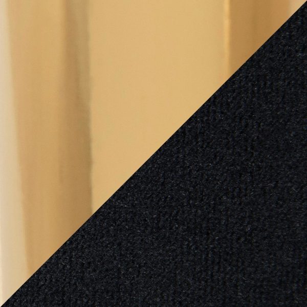 Dahlia Contemporary Black Velvet Dining Chairs Gold Legs Set of 2 Set of 2 9