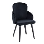 Dahlia Contemporary Black Velvet Dining Chairs with Gold Accents (Set of 2) (Set of 2) 10 Dahlia Contemporary Black Velvet Dining Chairs with Gold Accents (Set of 2) (Set of 2)