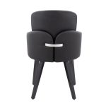 Dahlia Contemporary Black Wood and Faux Leather Dining Chairs with Chrome Accent (Set of 2) (Set of 2) 13 Dahlia Contemporary Black Wood and Faux Leather Dining Chairs with Chrome Accent (Set of 2) (Set of 2)