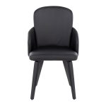 Dahlia Contemporary Black Wood and Faux Leather Dining Chairs with Chrome Accent (Set of 2) (Set of 2) 14 Dahlia Contemporary Black Wood and Faux Leather Dining Chairs with Chrome Accent (Set of 2) (Set of 2)