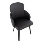 Dahlia Contemporary Black Wood and Faux Leather Dining Chairs with Chrome Accent (Set of 2) (Set of 2) 15 Dahlia Contemporary Black Wood and Faux Leather Dining Chairs with Chrome Accent (Set of 2) (Set of 2)