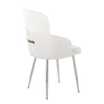 Dahlia Contemporary Chrome Cream Velvet Dining Chairs (Set of 2) 13 Dahlia Contemporary Chrome Cream Velvet Dining Chairs (Set of 2)