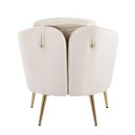 Dahlia Contemporary Cream Velvet Accent Chair with Gold Legs 17 Dahlia Contemporary Cream Velvet Accent Chair with Gold Legs