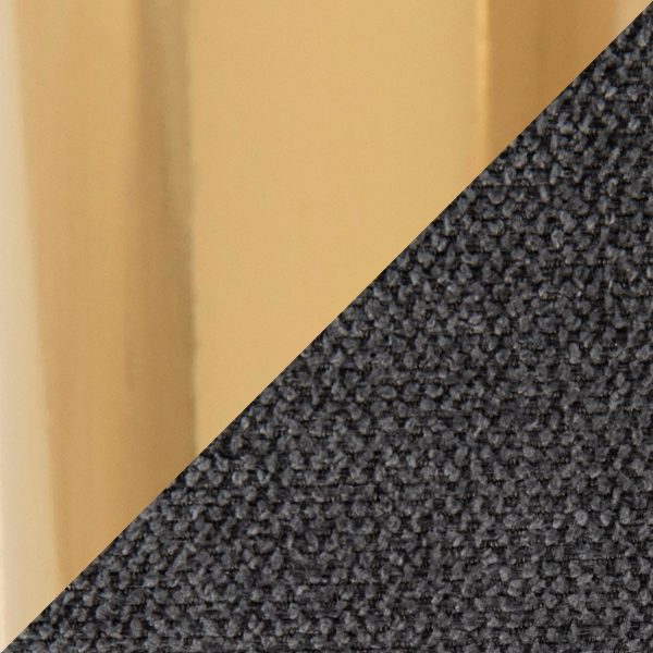 Dahlia Contemporary Grey Fabric and Gold Dining Chairs Set of 2 Set of 2 9