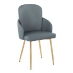 Dahlia Contemporary Grey Faux Leather Dining Chairs (Set of 2) (Set of 2) 13 Dahlia Contemporary Grey Faux Leather Dining Chairs (Set of 2) (Set of 2)