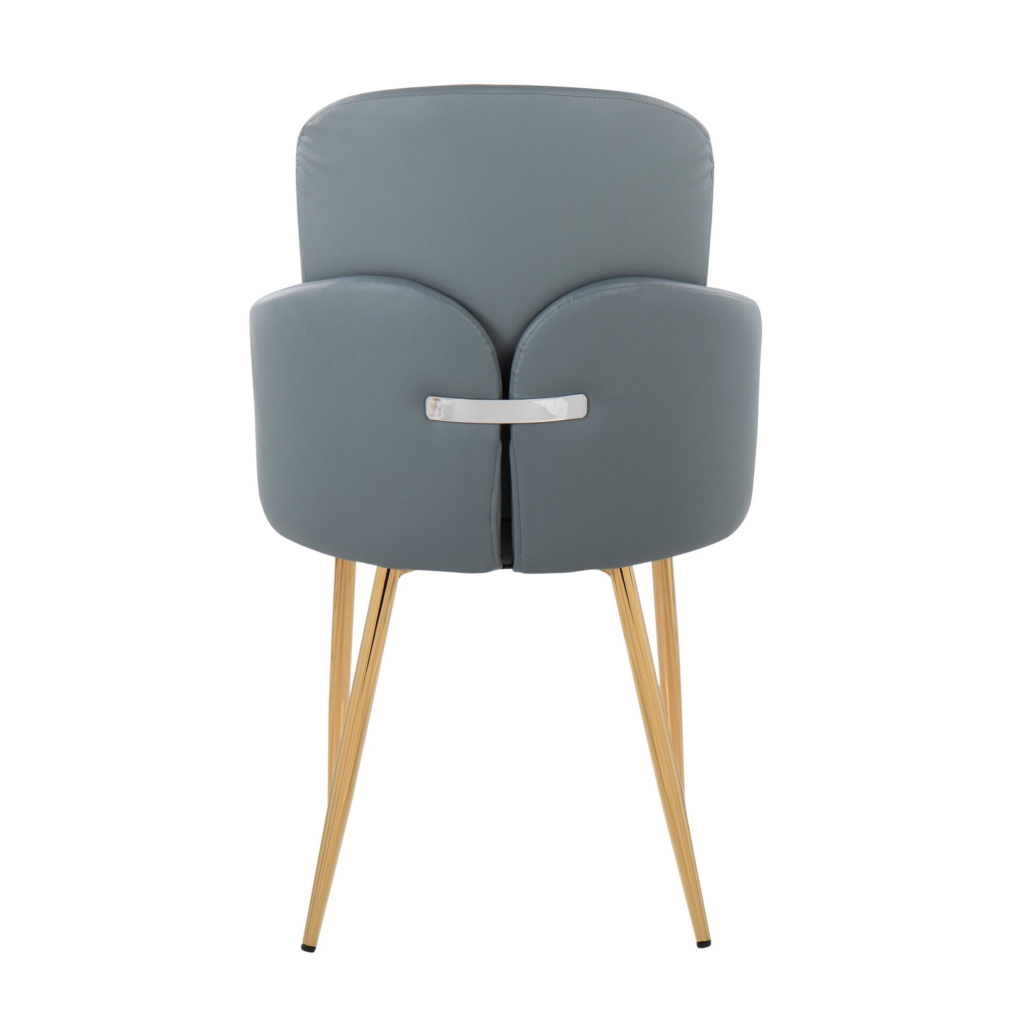 Dahlia Contemporary Grey Faux Leather Dining Chairs (Set of 2) (Set of 2) 6 Dahlia Contemporary Grey Faux Leather Dining Chairs (Set of 2) (Set of 2) - Image 6