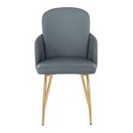 Dahlia Contemporary Grey Faux Leather Dining Chairs (Set of 2) (Set of 2) 17 Dahlia Contemporary Grey Faux Leather Dining Chairs (Set of 2) (Set of 2)