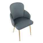 Dahlia Contemporary Grey Faux Leather Dining Chairs (Set of 2) (Set of 2) 18 Dahlia Contemporary Grey Faux Leather Dining Chairs (Set of 2) (Set of 2)