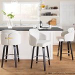 Dahlia Cream Velvet Black Wood Contemporary Counter Stool (Set of 2) 12 Dahlia Cream Velvet Black Wood Contemporary Counter Stool (Set of 2)