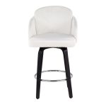 Dahlia Cream Velvet Black Wood Contemporary Counter Stool (Set of 2) 19 Dahlia Cream Velvet Black Wood Contemporary Counter Stool (Set of 2)