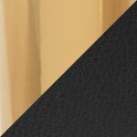 Dahlia Gold Black Faux Leather Contemporary Dining Chairs (Set of 2) 20 Dahlia Gold Black Faux Leather Contemporary Dining Chairs (Set of 2)