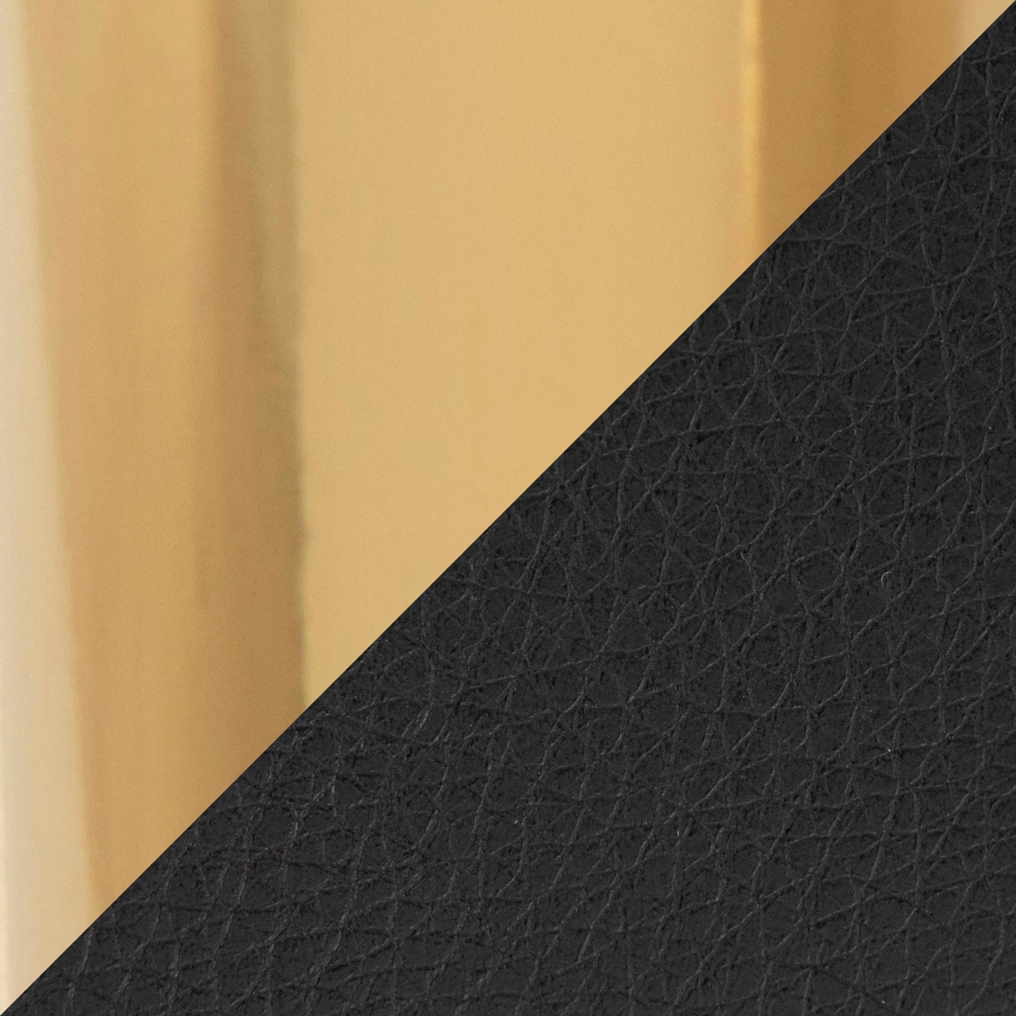 Dahlia Gold Black Faux Leather Contemporary Dining Chairs (Set of 2) 10 Dahlia Gold Black Faux Leather Contemporary Dining Chairs (Set of 2) - Image 10