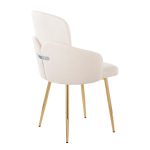 Dahlia Gold Cream Contemporary Dining Chairs (Set of 2)