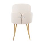 Dahlia Gold Cream Contemporary Dining Chairs (Set of 2)