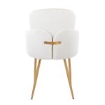 Dahlia Gold Cream Velvet Contemporary Dining Chairs (Set of 2) 16 Dahlia Gold Cream Velvet Contemporary Dining Chairs (Set of 2)