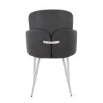 Dahlia Grey Fabric Chrome Leg Contemporary Dining Chairs (Set of 2) 16 Dahlia Grey Fabric Chrome Leg Contemporary Dining Chairs (Set of 2)