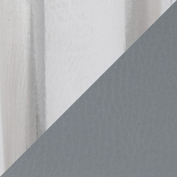 Dahlia Grey Faux Leather Chrome Contemporary Dining Chairs Set of 2 8