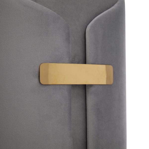 Dahlia Silver Velvet Contemporary Nesting Ottoman Set 8
