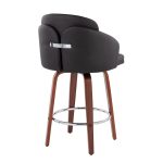 Dahlia Walnut and Black Contemporary Counter Stools (Set of 2) 17 Dahlia Walnut and Black Contemporary Counter Stools (Set of 2)