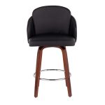Dahlia Walnut and Black Contemporary Counter Stools (Set of 2) 19 Dahlia Walnut and Black Contemporary Counter Stools (Set of 2)