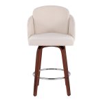 Dahlia Walnut and Cream Contemporary Counter Stools (Set of 2) 19 Dahlia Walnut and Cream Contemporary Counter Stools (Set of 2)