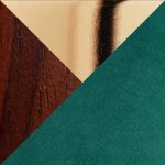 Dahlia Walnut and Green Velvet Contemporary Counter Stools (Set of 2) 22 Dahlia Walnut and Green Velvet Contemporary Counter Stools (Set of 2)