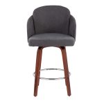 Dahlia Walnut and Grey Contemporary Counter Stool (Set of 2) 19 Dahlia Walnut and Grey Contemporary Counter Stool (Set of 2)