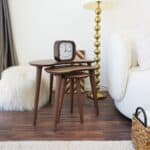 Brown Wood Mid-Century Nesting End Tables (Set of 3) 8 Brown Wood Mid-Century Nesting End Tables (Set of 3)