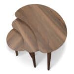 Brown Wood Mid-Century Nesting End Tables (Set of 3) 6 Brown Wood Mid-Century Nesting End Tables (Set of 3)