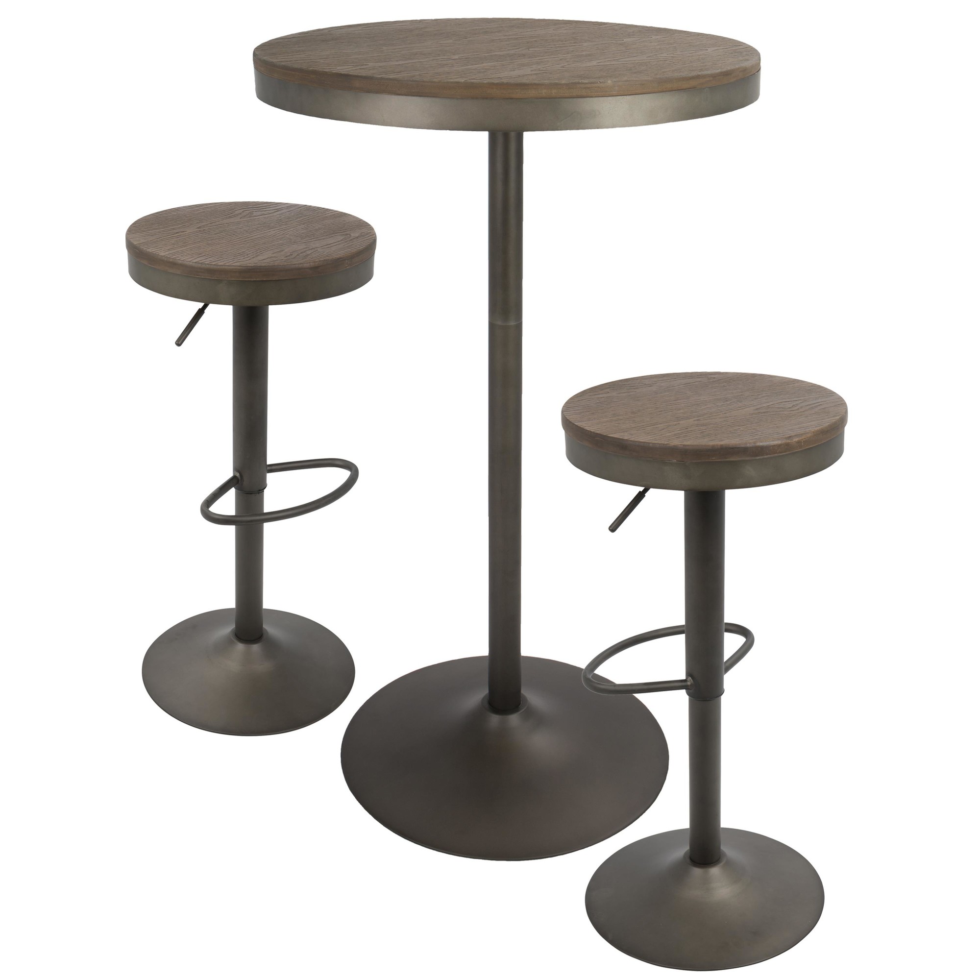 Dakota Antique Industrial Adjustable Pub Set 4 Dakota Antique Industrial Adjustable Pub Set - Image 4