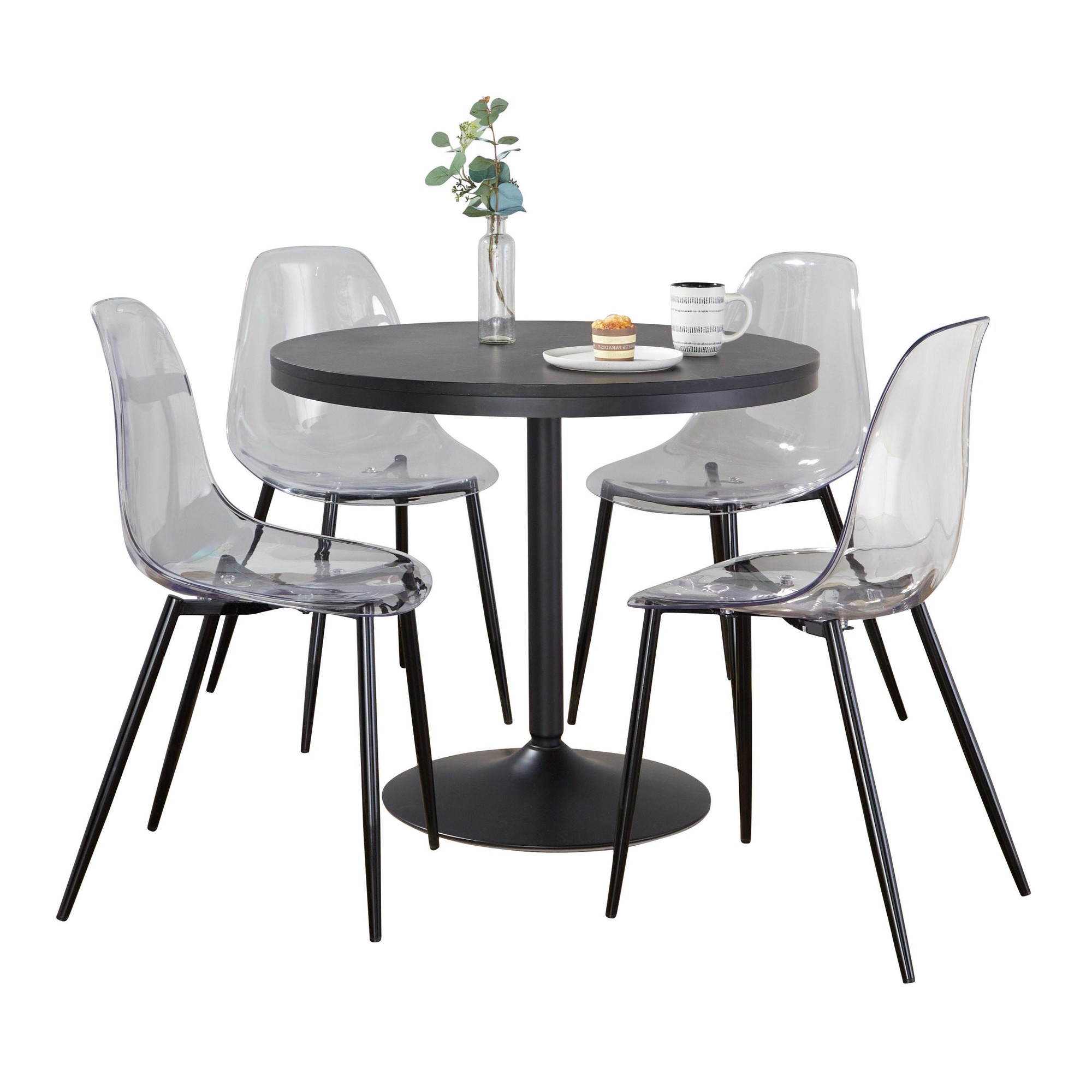 Dakota-Clara Black Contemporary Dining Set 3 Dakota-Clara Black Contemporary Dining Set - Image 3