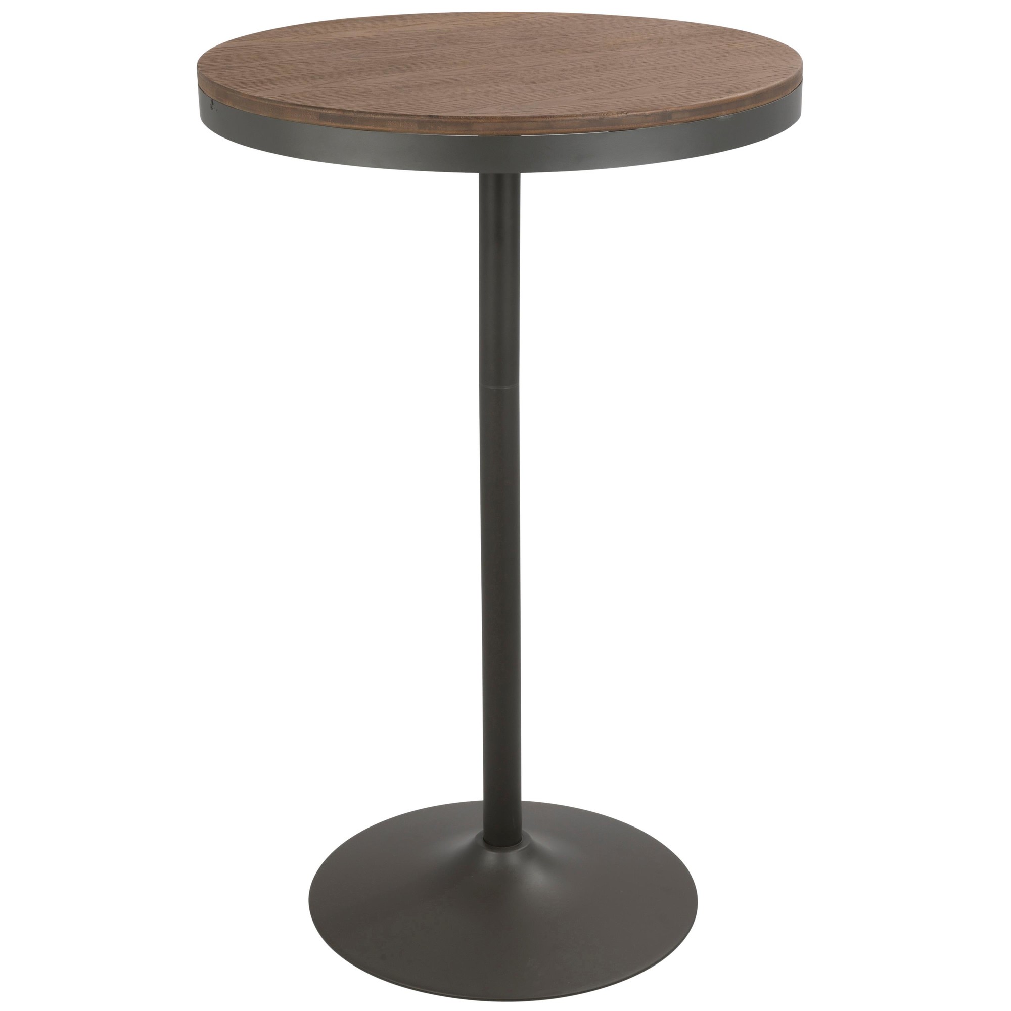 Dakota Industrial Adjustable Bar Dinette Table Grey and Brown 4 Dakota Industrial Adjustable Bar Dinette Table Grey and Brown - Image 4