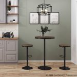 Dakota Industrial Black Metal Swivel Adjustable Barstool (Set of 2) 9 Dakota Industrial Black Metal Swivel Adjustable Barstool (Set of 2)