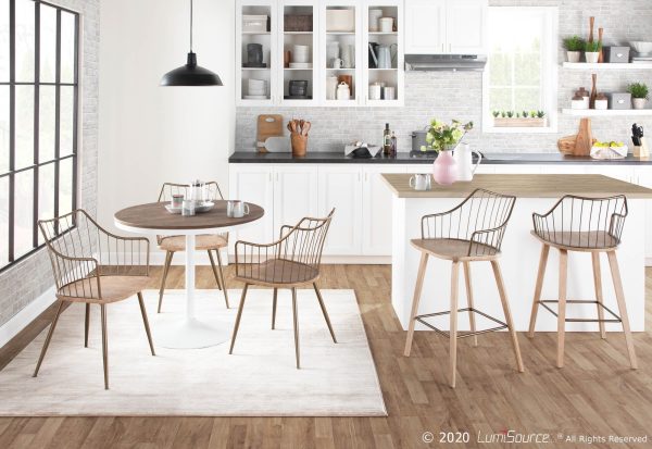 Dakota Industrial White and Brown Dining Table 1