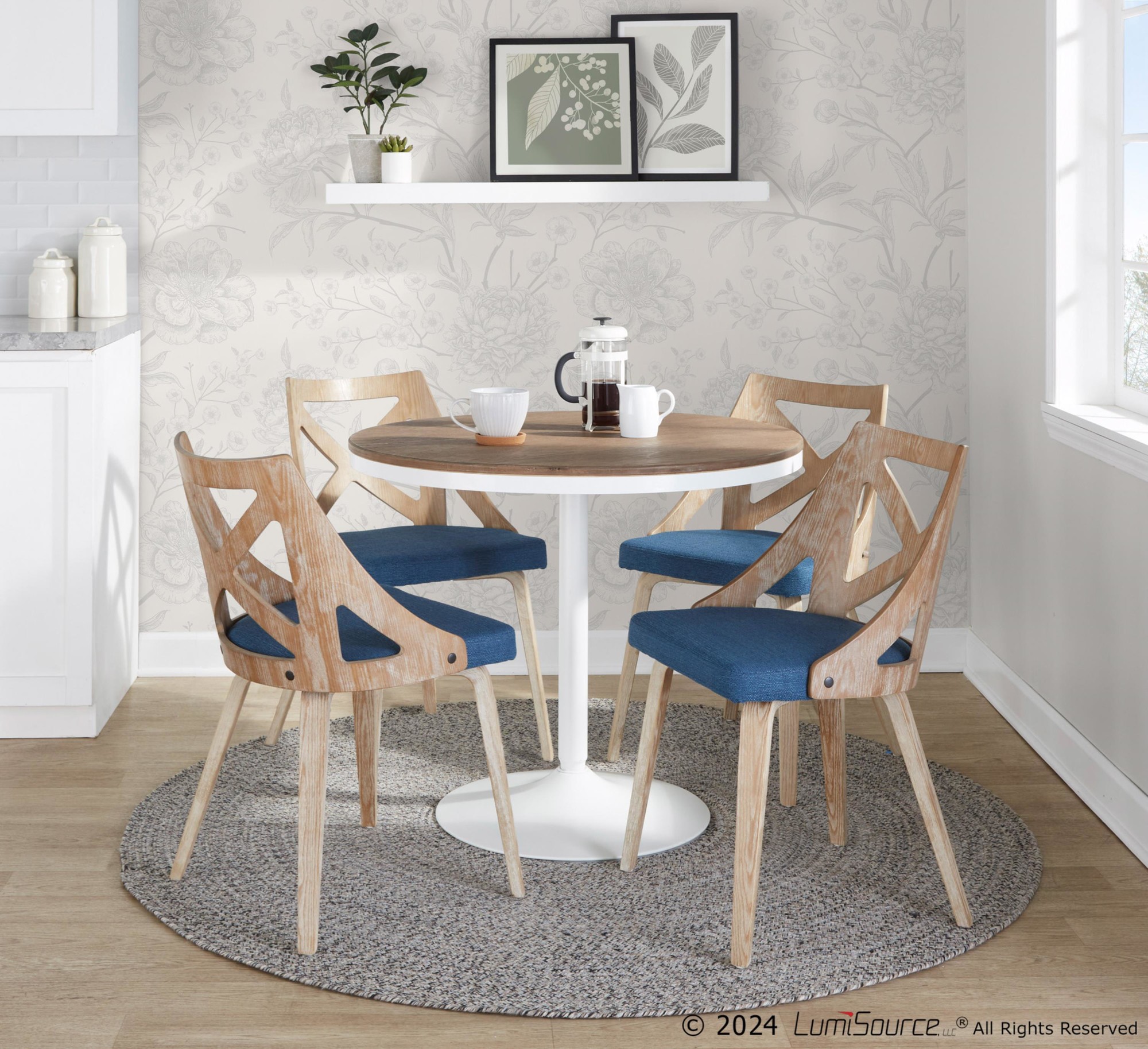 Dakota Industrial White and Brown Dining Table 3 Dakota Industrial White and Brown Dining Table - Image 3