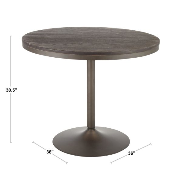 Dakota Industrial White and Brown Dining Table 6