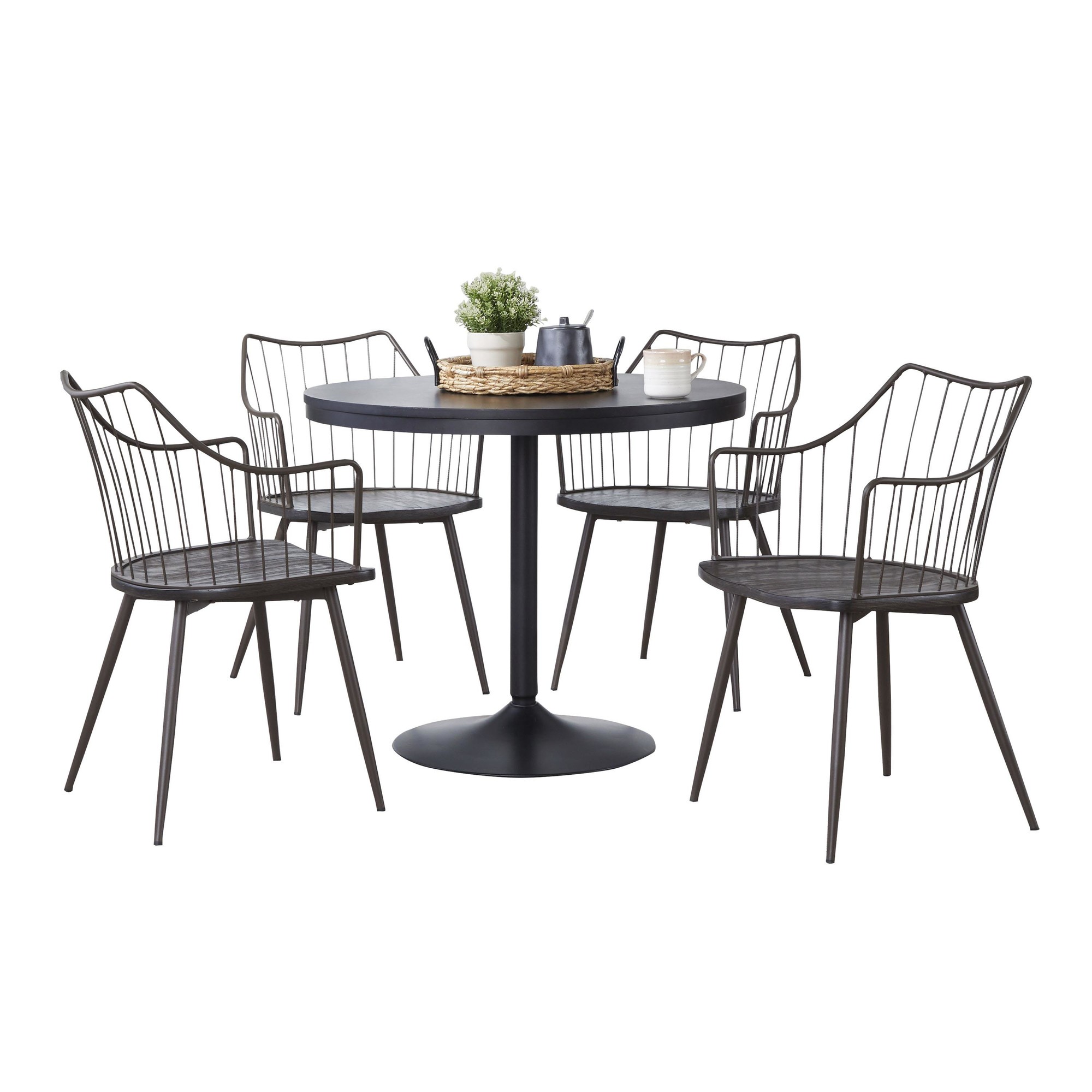Dakota-Winston Contemporary Black Dining Set 4 Dakota-Winston Contemporary Black Dining Set - Image 4