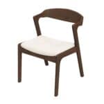 Cream Velvet Solid Wood Dining Chair Walnut Finish (Set of 2) 14 Cream Velvet Solid Wood Dining Chair Walnut Finish (Set of 2)