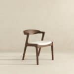 Cream Velvet Solid Wood Dining Chair Walnut Finish (Set of 2) 10 Cream Velvet Solid Wood Dining Chair Walnut Finish (Set of 2)