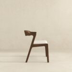 Cream Velvet Solid Wood Dining Chair Walnut Finish (Set of 2) 11 Cream Velvet Solid Wood Dining Chair Walnut Finish (Set of 2)