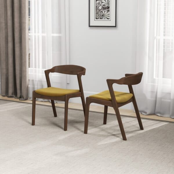 DakotaDarkYellowVelvetDiningChair 2