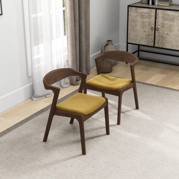DakotaDarkYellowVelvetDiningChair 5