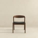 Black Leather Dining Chair Solid Wood Walnut Legs (Set of 2) 13 Black Leather Dining Chair Solid Wood Walnut Legs (Set of 2)