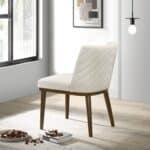 White Solid Wood Dining Chair Upholstered in Performance Fabric (Set of 2) 10 White Solid Wood Dining Chair Upholstered in Performance Fabric (Set of 2)