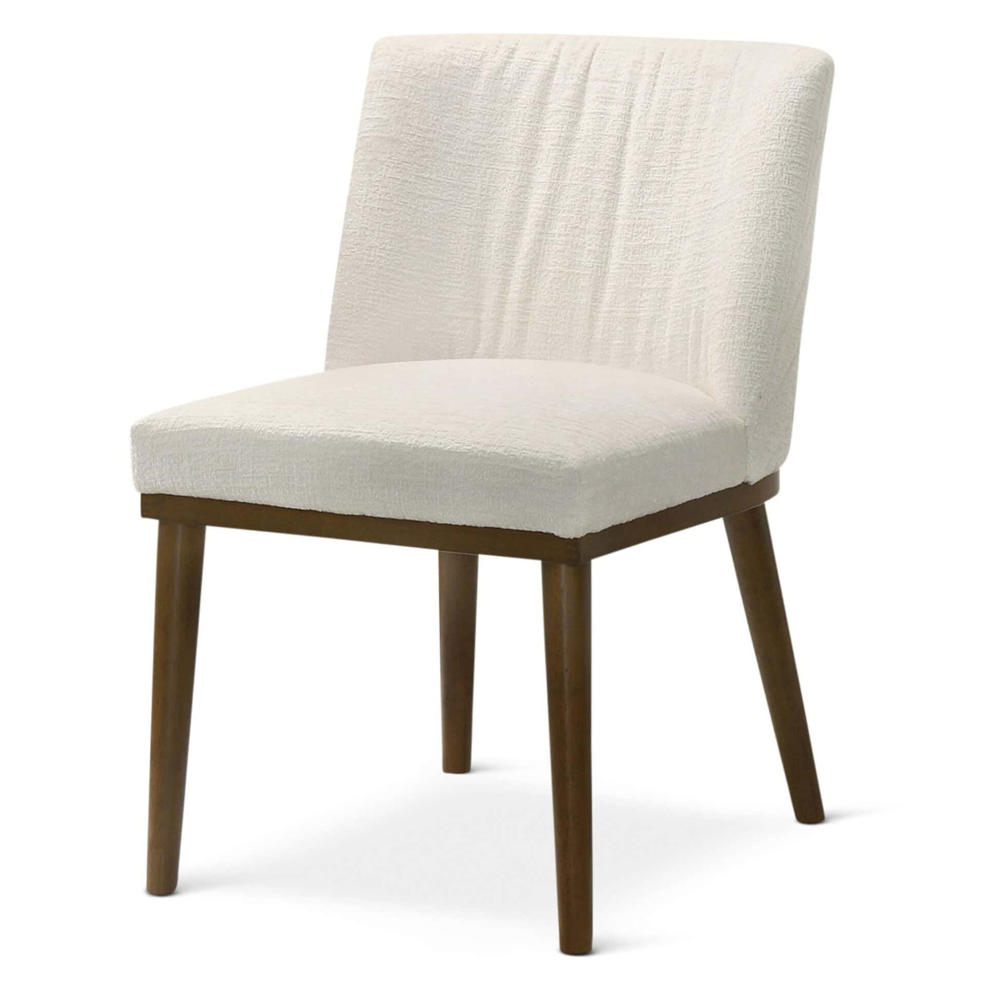 White Solid Wood Dining Chair Upholstered in Performance Fabric (Set of 2) 1 White Solid Wood Dining Chair Upholstered in Performance Fabric (Set of 2)