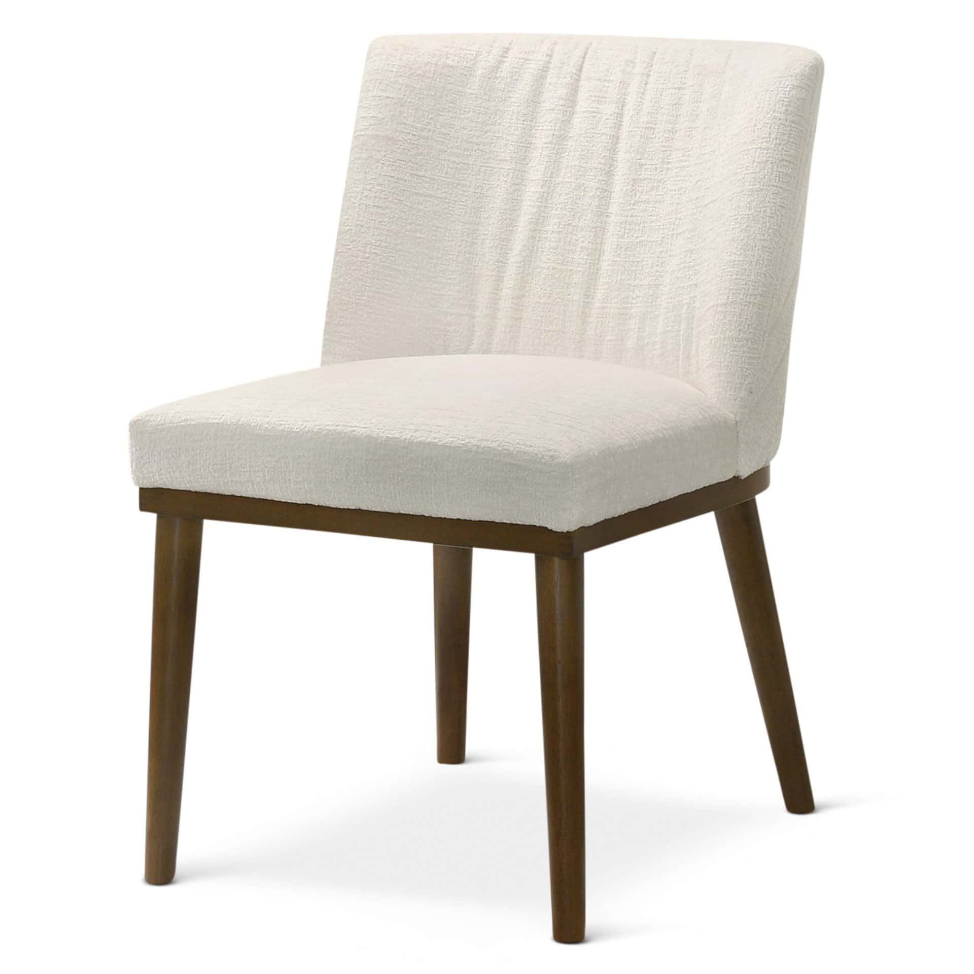 White Solid Wood Dining Chair Upholstered in Performance Fabric (Set of 2) 6 White Solid Wood Dining Chair Upholstered in Performance Fabric (Set of 2)