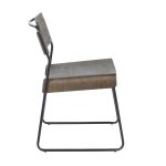 Dali Industrial Black Metal Espresso Wood Chairs (Set of 2) 12 Dali Industrial Black Metal Espresso Wood Chairs (Set of 2)
